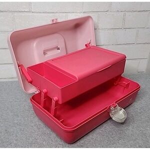 Ulta Beauty Pink Silver‎ Glitter CABOODLES With Mirror Storage Case Only Nice